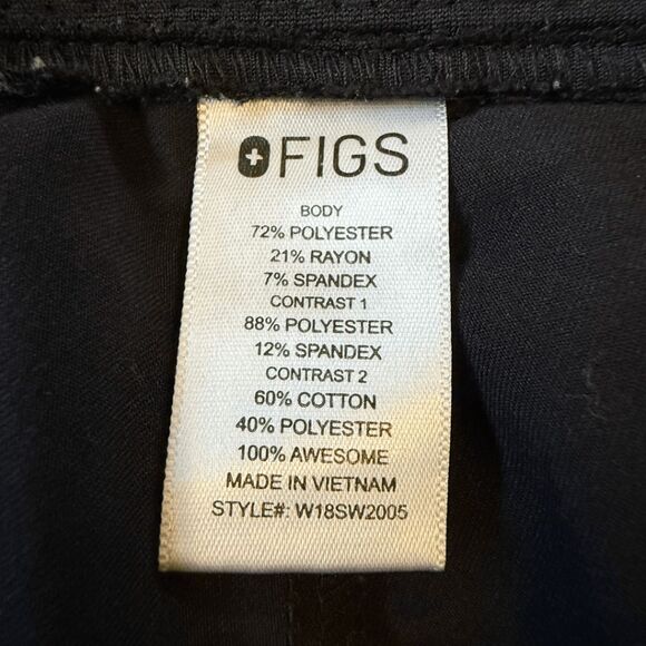 Figs Men's Technical Medical Pocket Zamora Jogger Scrub Pants Black Size Small - Picture 4 of 9